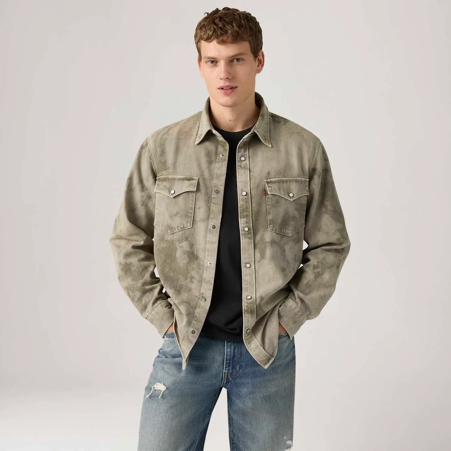 Camisa Levi's® Relaxed Western Cinza — imagem 1