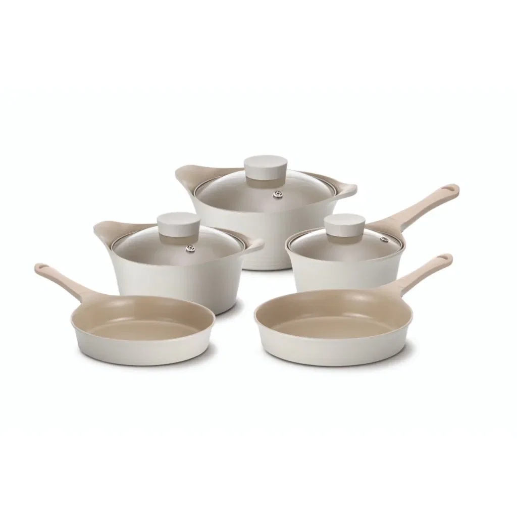 Conjunto 5 Panelas de Indução com Revestimento Cerâmico Bela Bege Neofalm