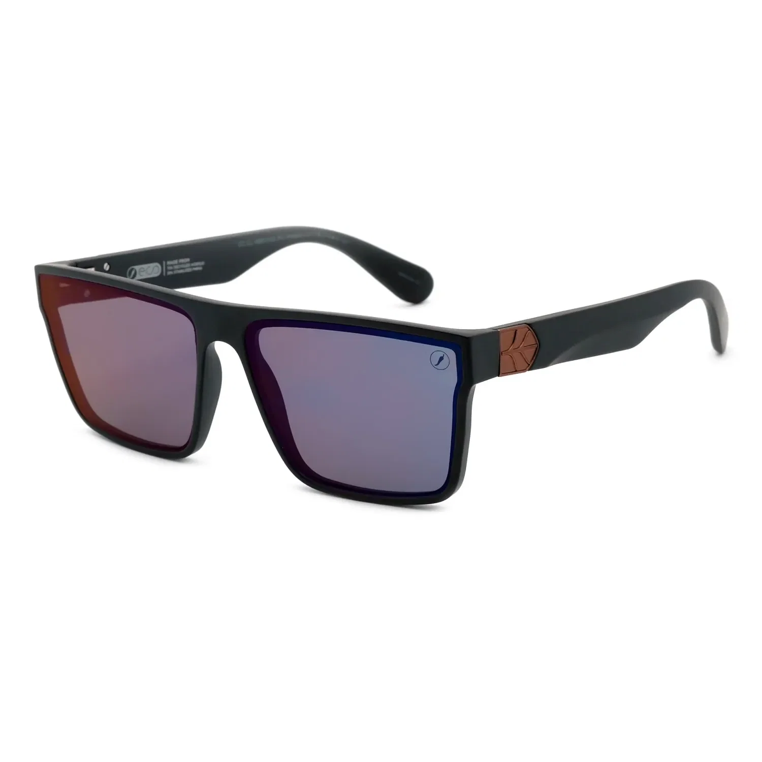 Óculos de Sol Masculino Eco Quadrado Marrom — imagem 1