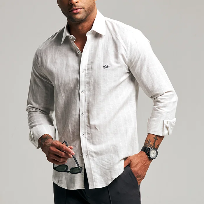 Camisa linho com Algodão