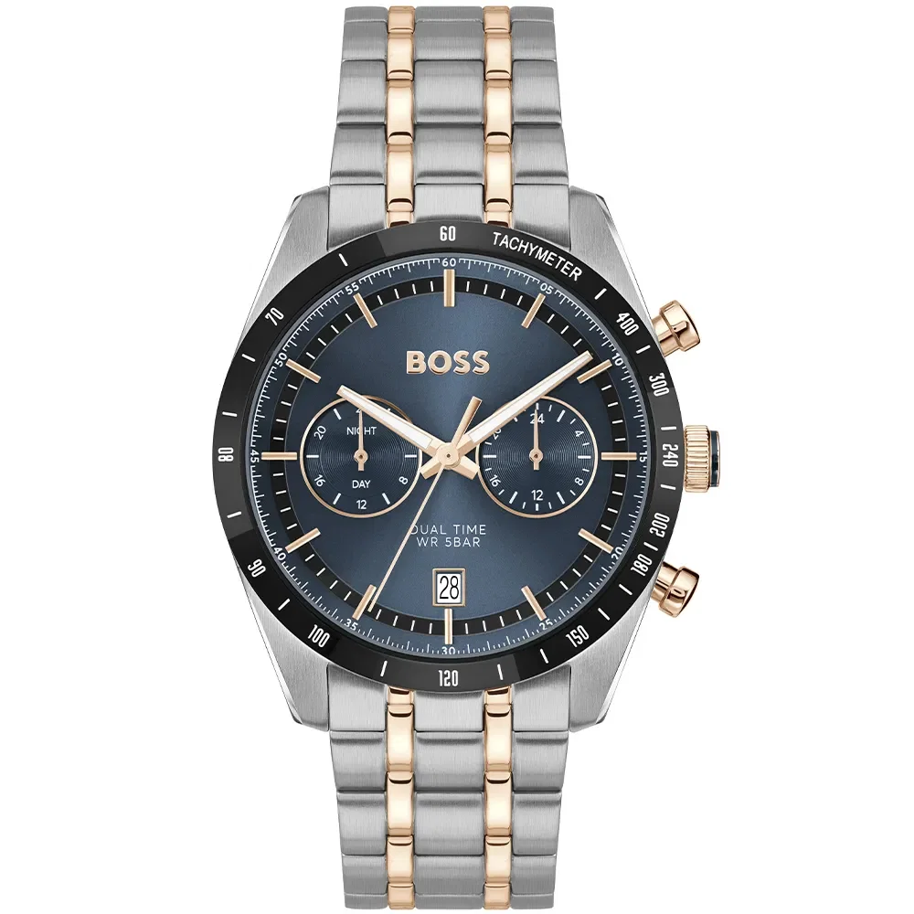 Relógio Hugo Boss Tourmaster Masculino em Aço Prateado e Dourado 1514288 — imagem 1
