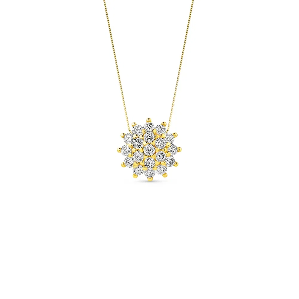 Pingente Lyra em Ouro Amarelo 18k com Diamantes 0,32 ct, 9mm — imagem 1
