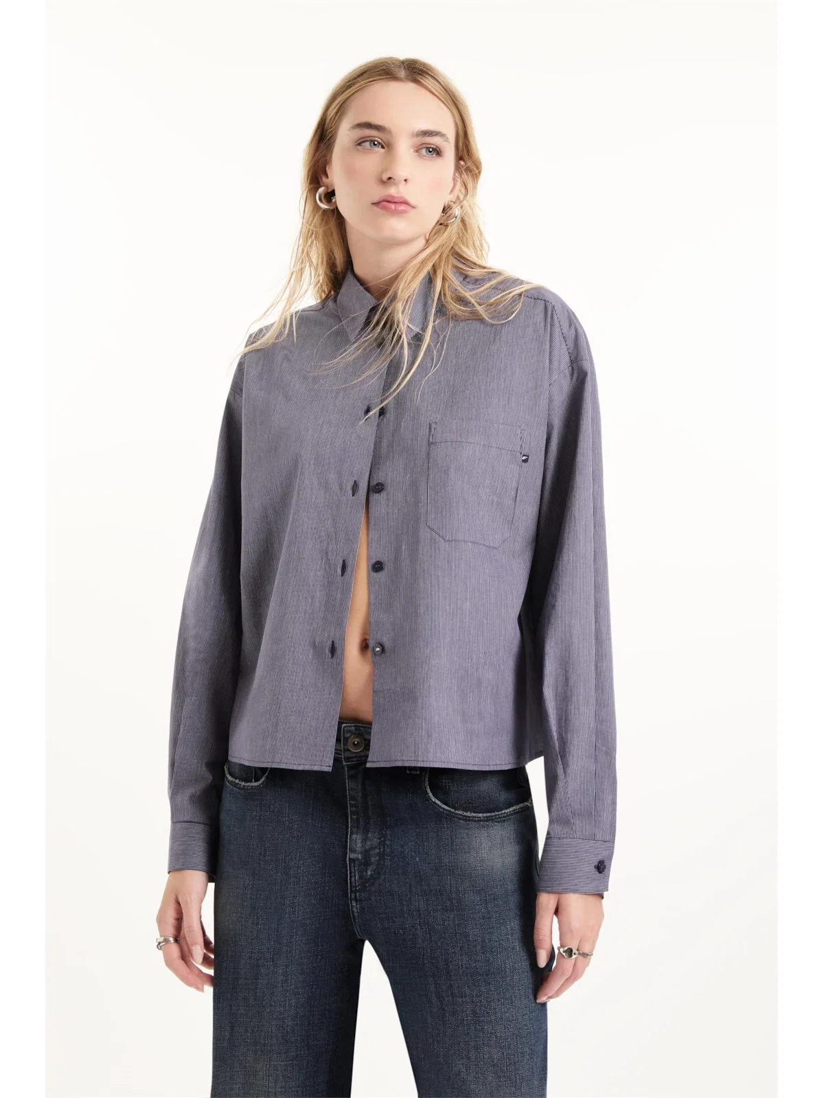 Camisa Tricoline Greenland Marinho — imagem 1