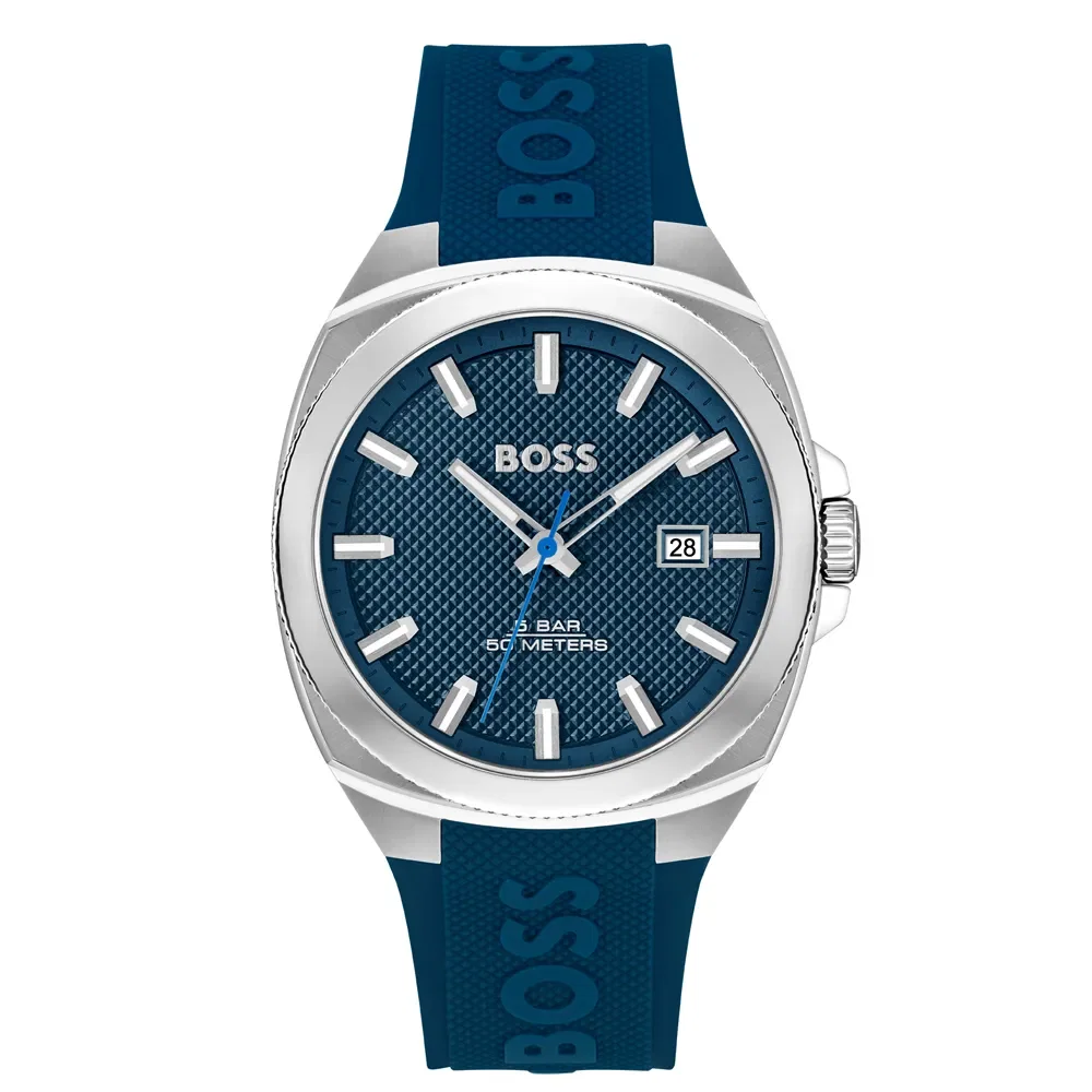 Relógio Boss Masculino Borracha Azul 1514139