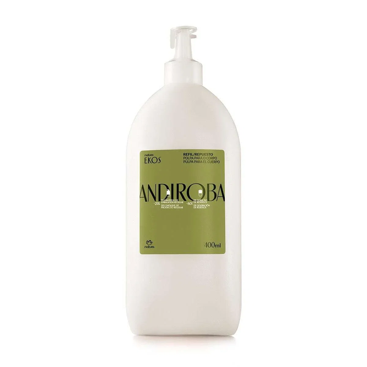 Refil Polpa Desodorante Hidratante Para o Corpo Andiroba Ekos 400 ml