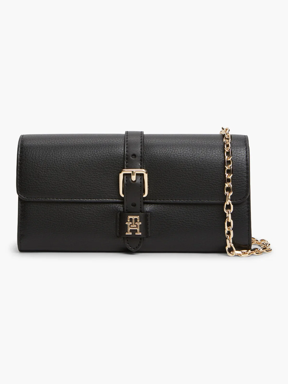 Bolsa Carteira com Fivela e Alça de Corrente