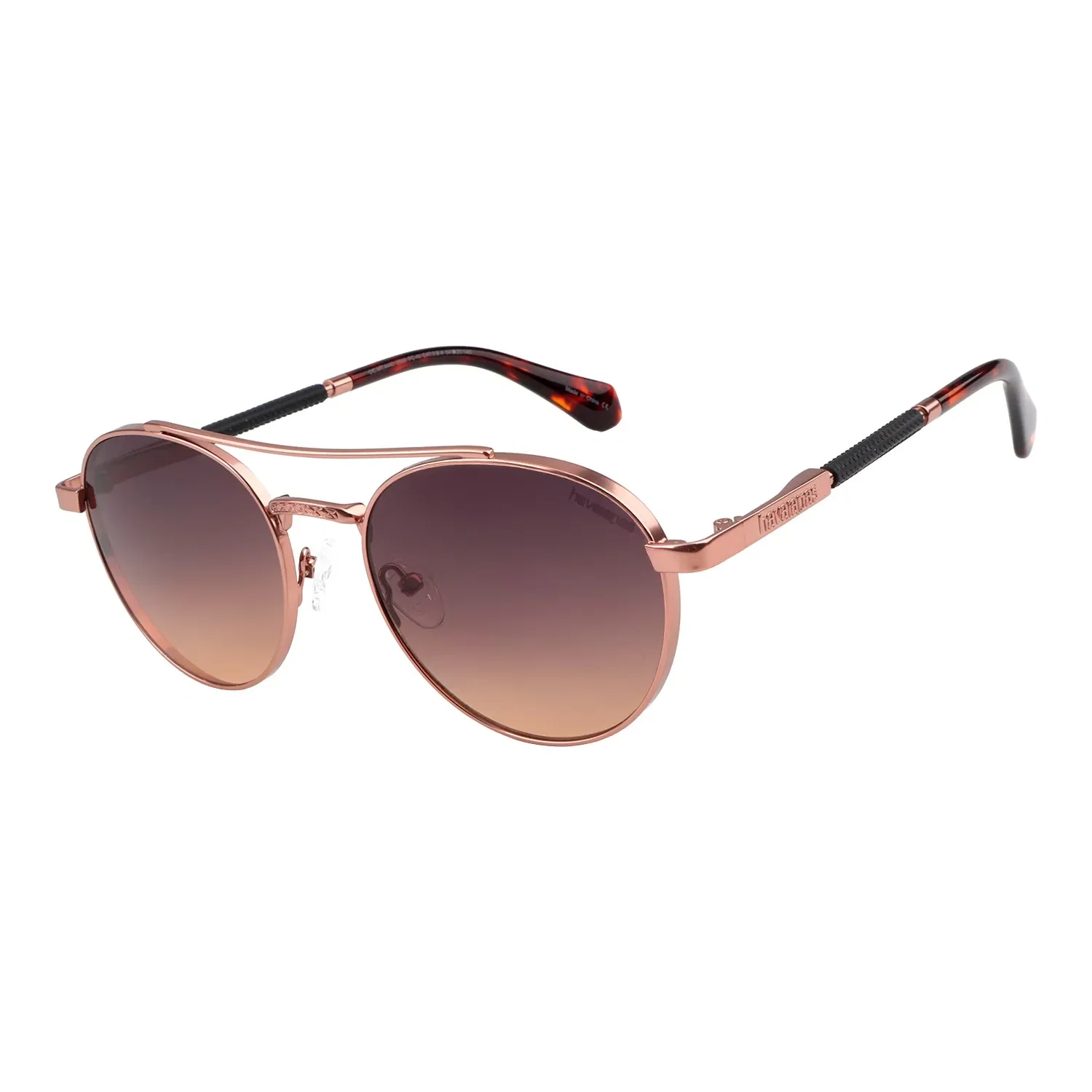 Óculos de Sol Feminino Havaianas Redondo Degradê Marrom — imagem 1