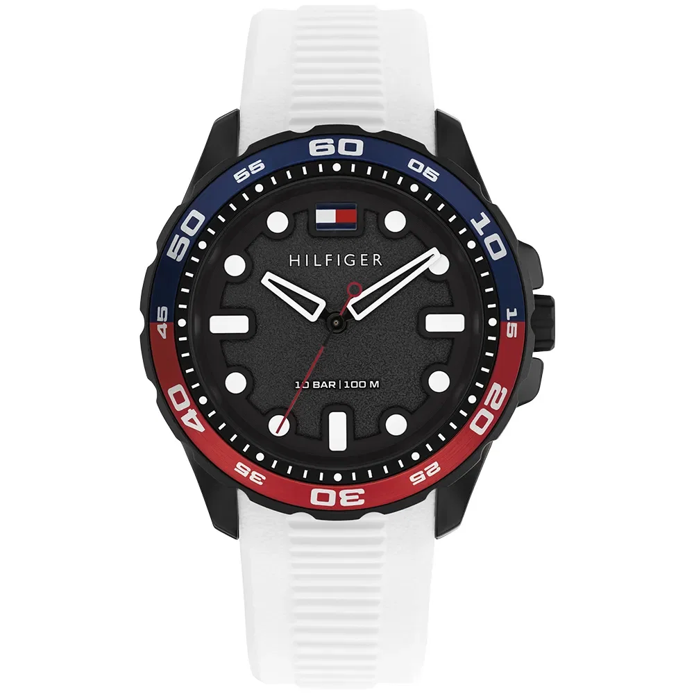 Relógio Tommy Hilfiger Regatta Masculino em Borracha Branca 1792264