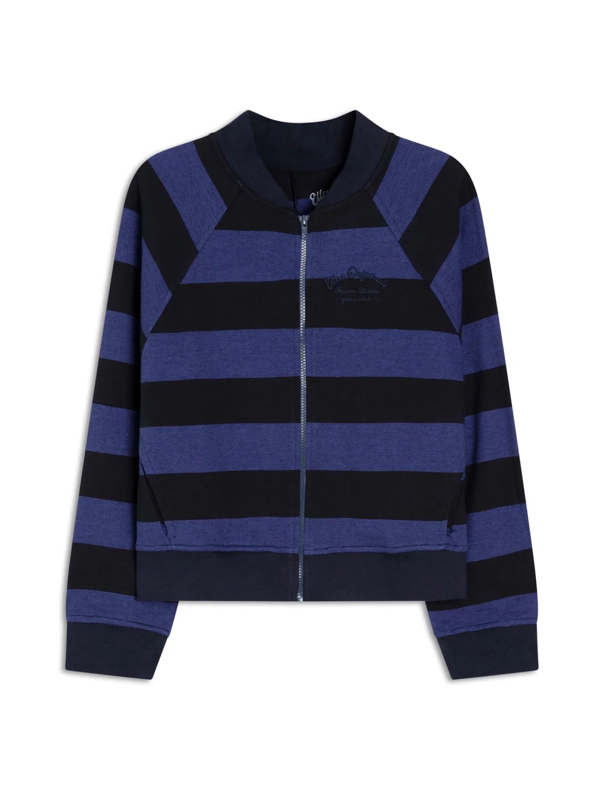 Moletom Fleece Striped Game Club Zíper Azul Bic — imagem 1