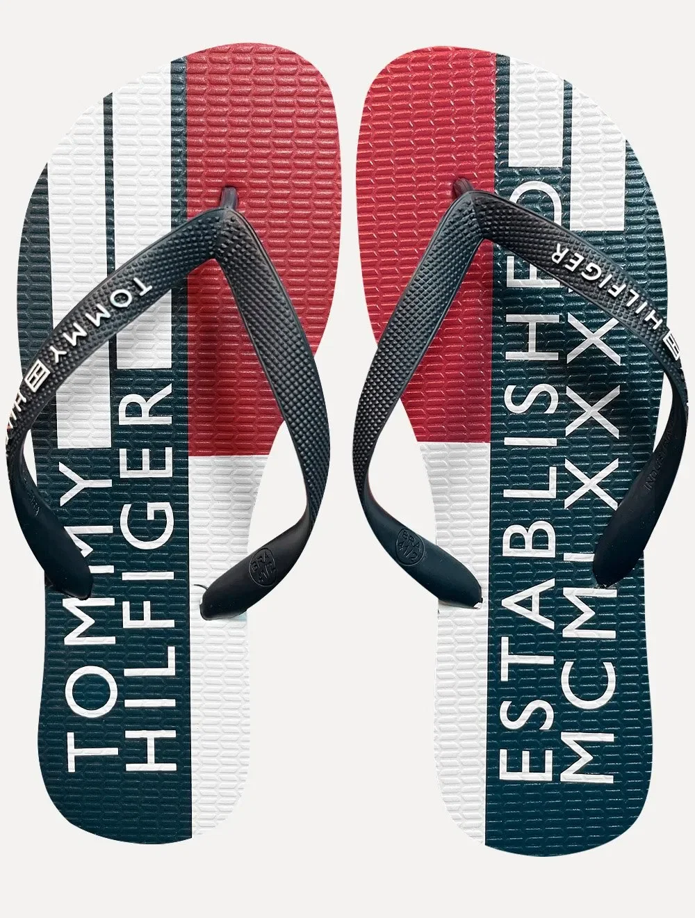 Chinelo Tommy Hilfiger Masculino Flag Power Beach Rubber Azul Marinho / Vermelho / Branco
