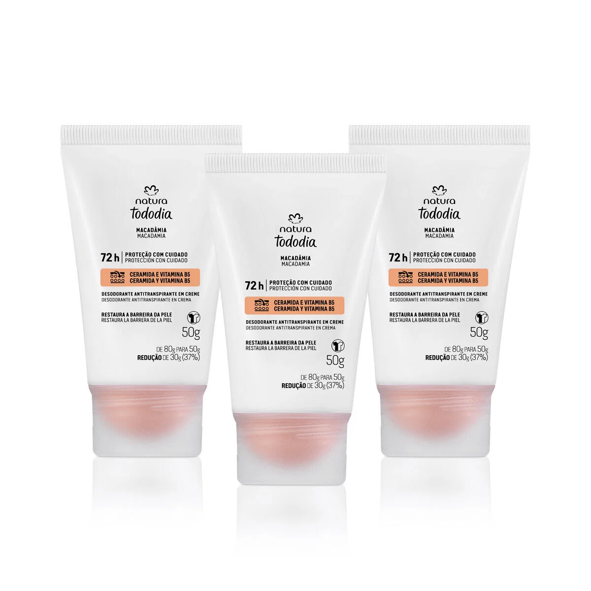 Kit Desodorante em Creme Tododia Macadâmia (3 produtos)