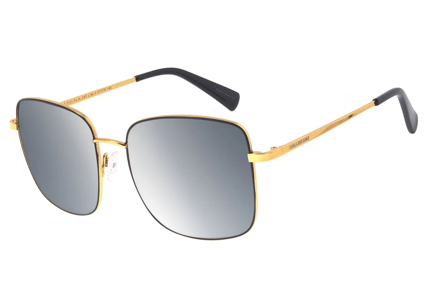 Óculos de Sol Feminino Chilli Beans Quadrado Dourado