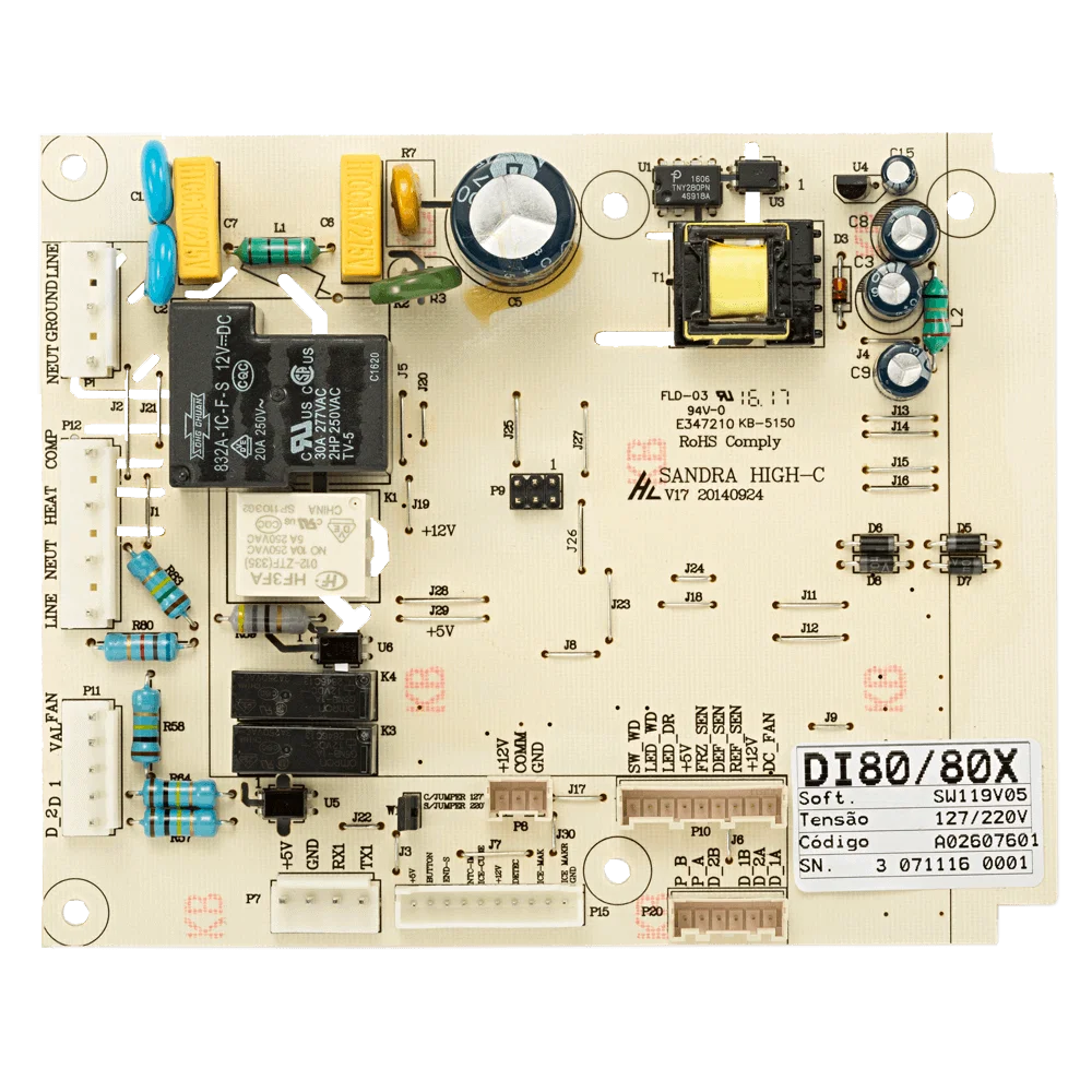 Placa Potência Geladeira Electrolux - DI80X DT80X