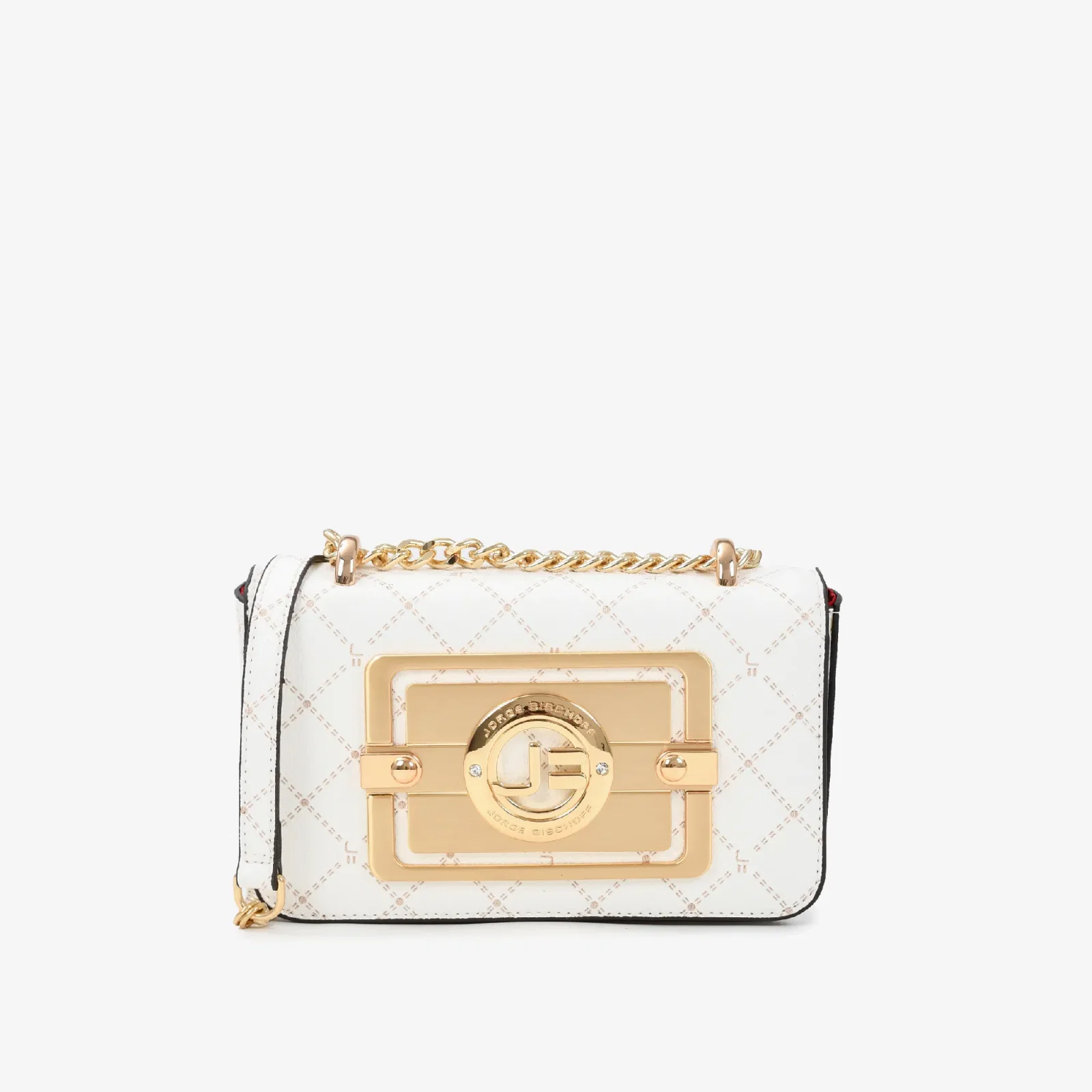 Bolsa Transversal Off White Nude Monograma JB — imagem 1