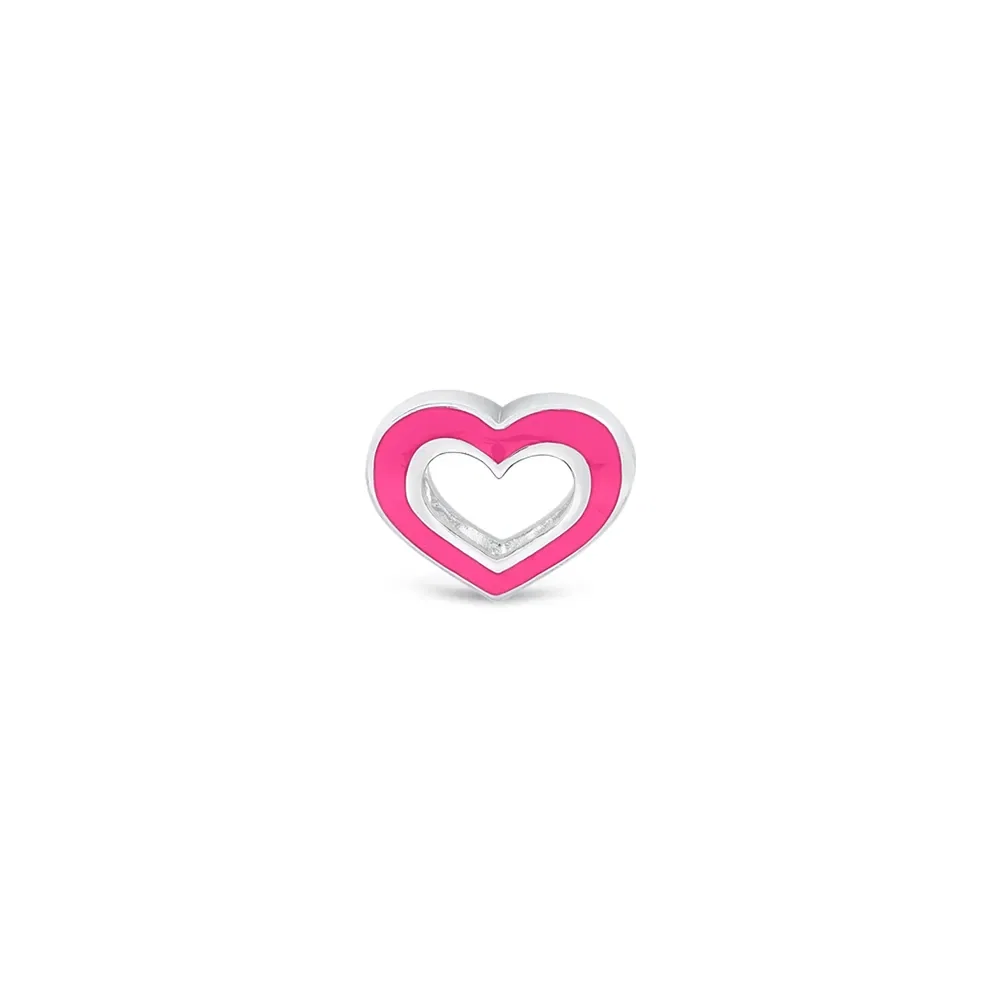 Separador Life Amor Coração em Prata 925 com Esmalte — imagem 1