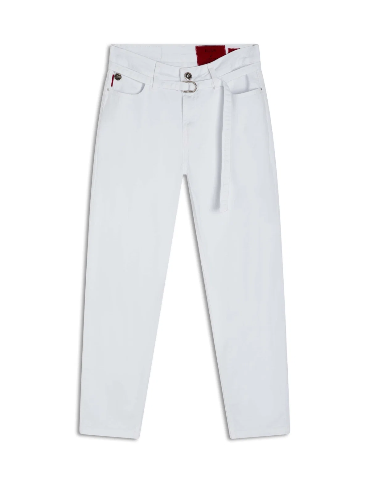Calça Denim Color Mom Cinto Branco — imagem 1
