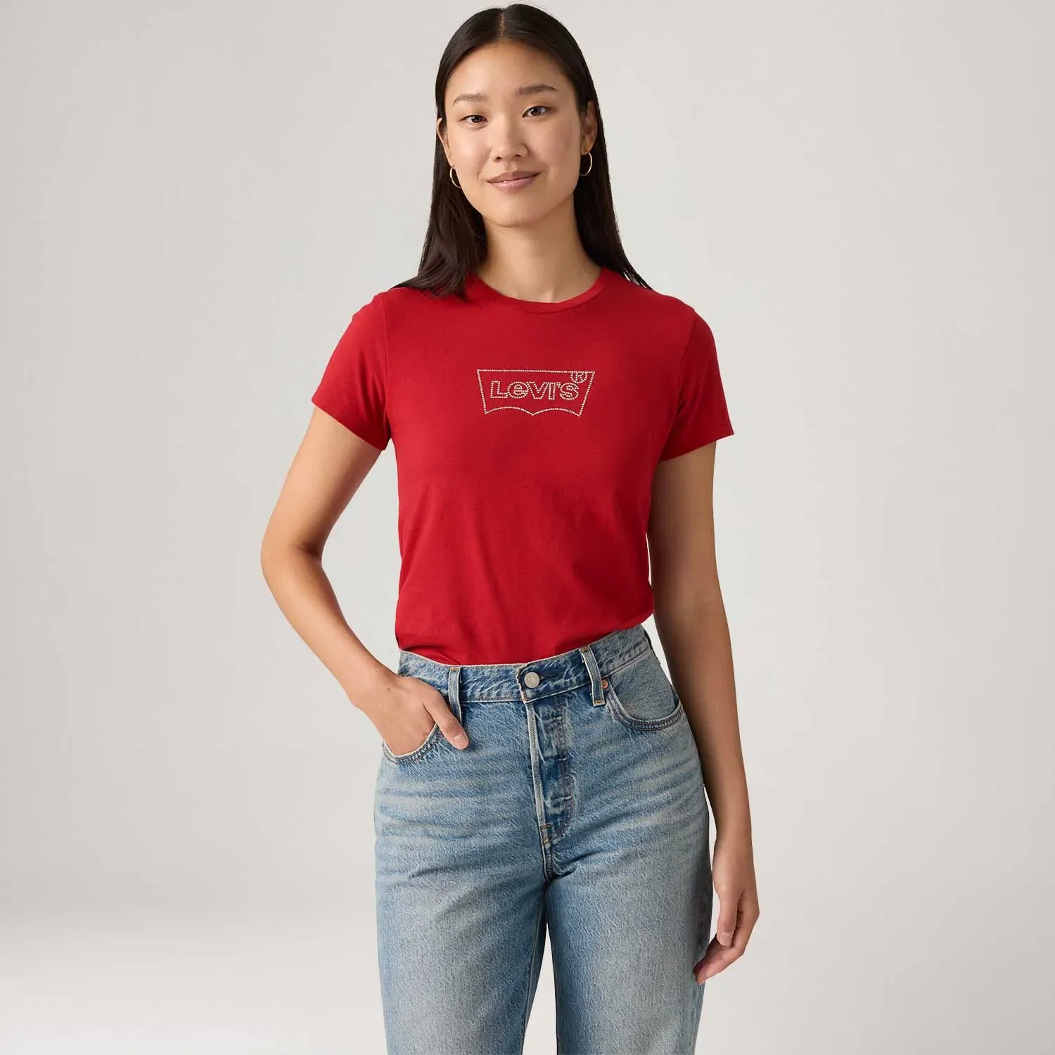 Camiseta Levi's® The Perfect Vermelha — imagem 1
