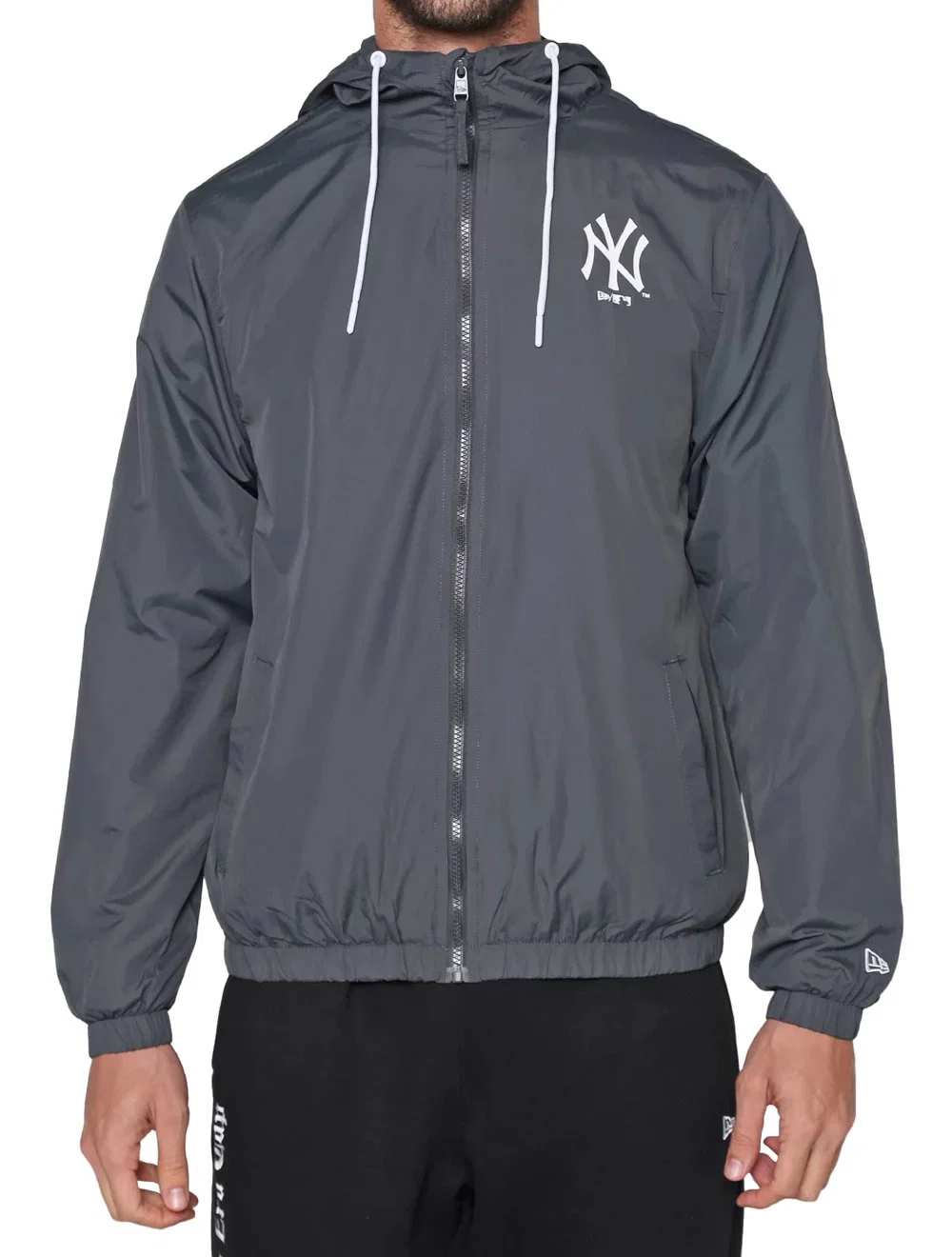 Jaqueta New Era Masculina Hoodie New York Yankees Branca e Chumbo — imagem 1