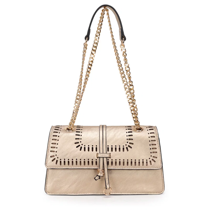 Bolsa Transversal Media Com Detalhe Laser E Alca Corrente