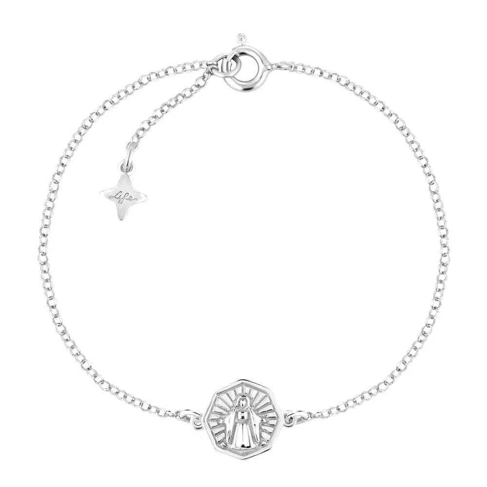 Pulseira Life Religião N.Sra. Aparecida em Prata 925