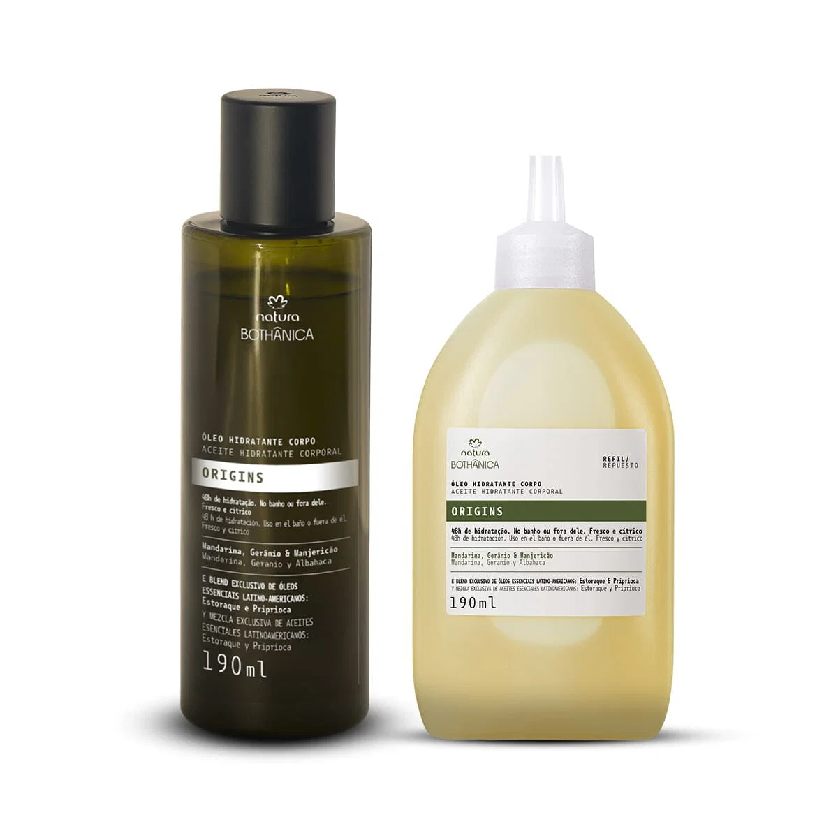 Kit Bothânica Óleo Hidratante Corporal Origins e Refil (2 produtos)