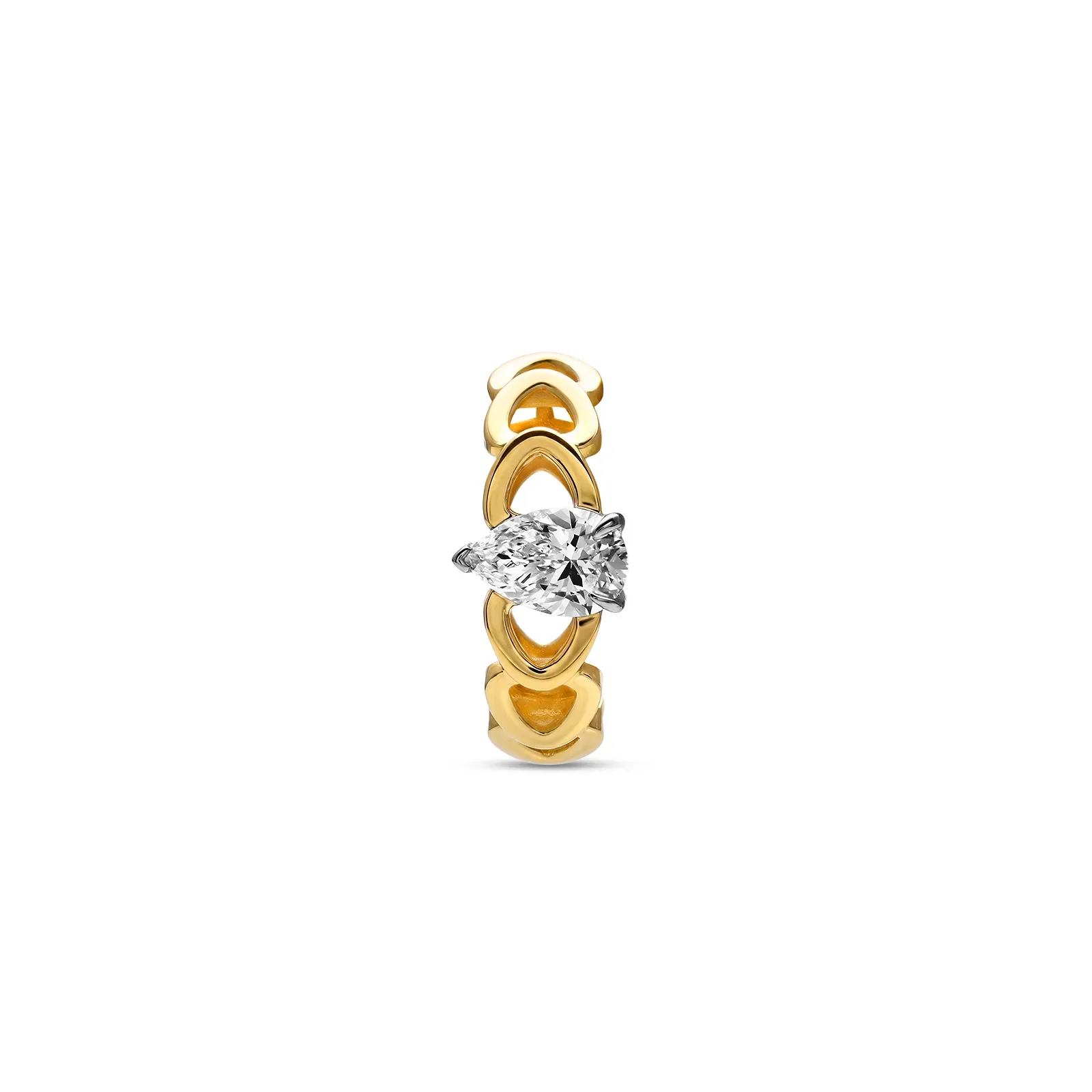 Piercing DNA em Ouro Amarelo 18k com 0,5ct de Diamante de Laboratório