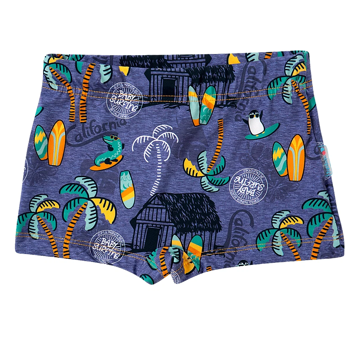 Shorts Praia Juvenil Califórnia Elastano Proteção Uv 50+ Tip Top