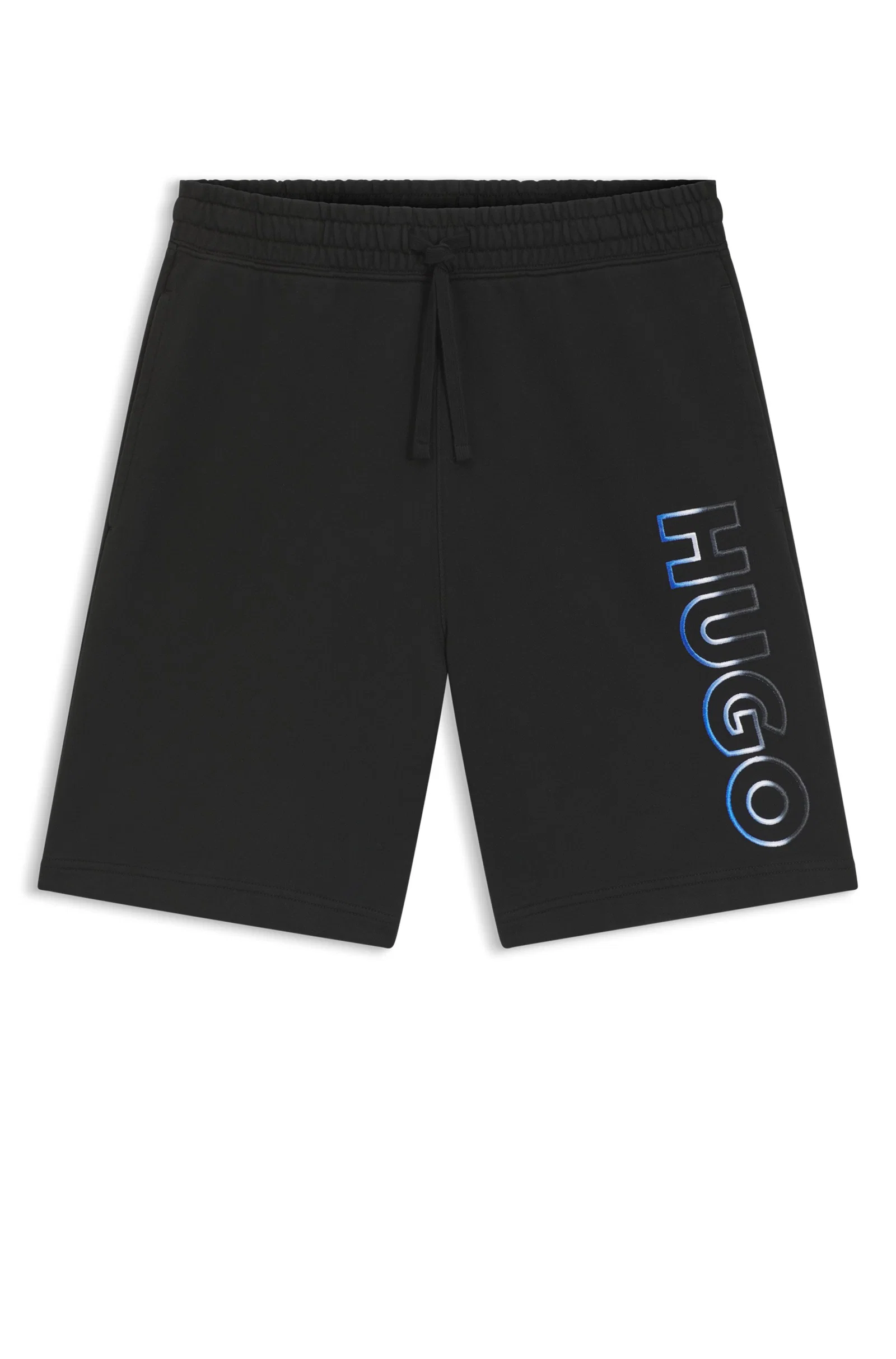Shorts De Algodão Felpudo Com Bordado De Logo