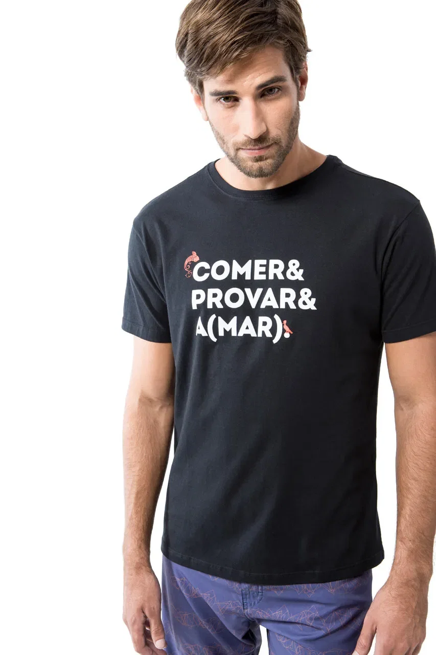 Camiseta Comer Provar E Amar