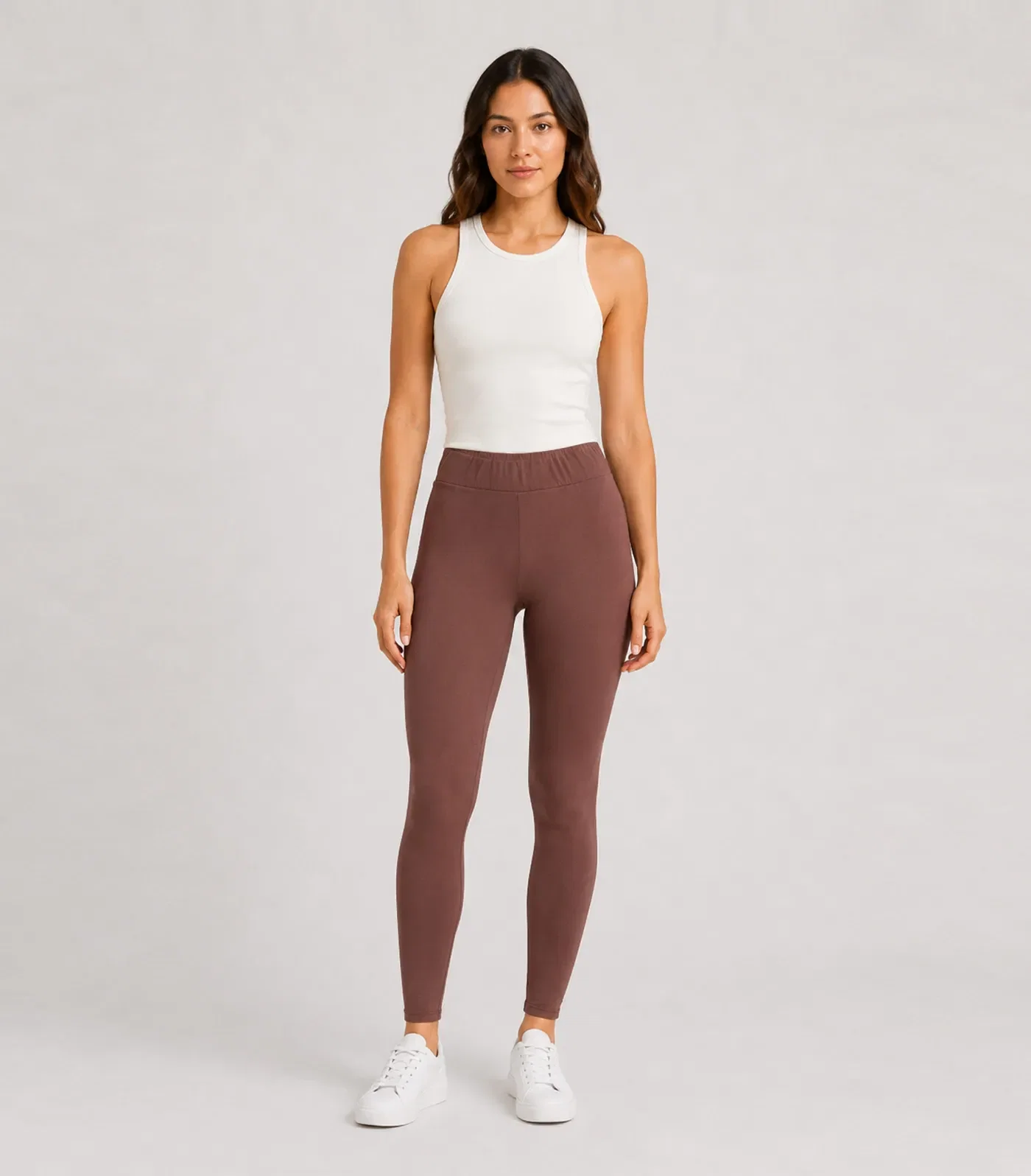 Legging Feminina Em Suplex Peluciado Infinita Cor Marrom