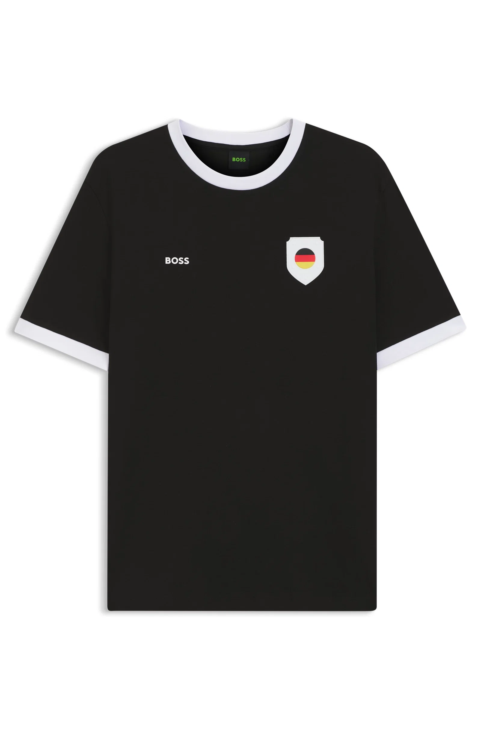 Camiseta De Algodão Stretch Com Bandeira Da Alemanha — imagem 1