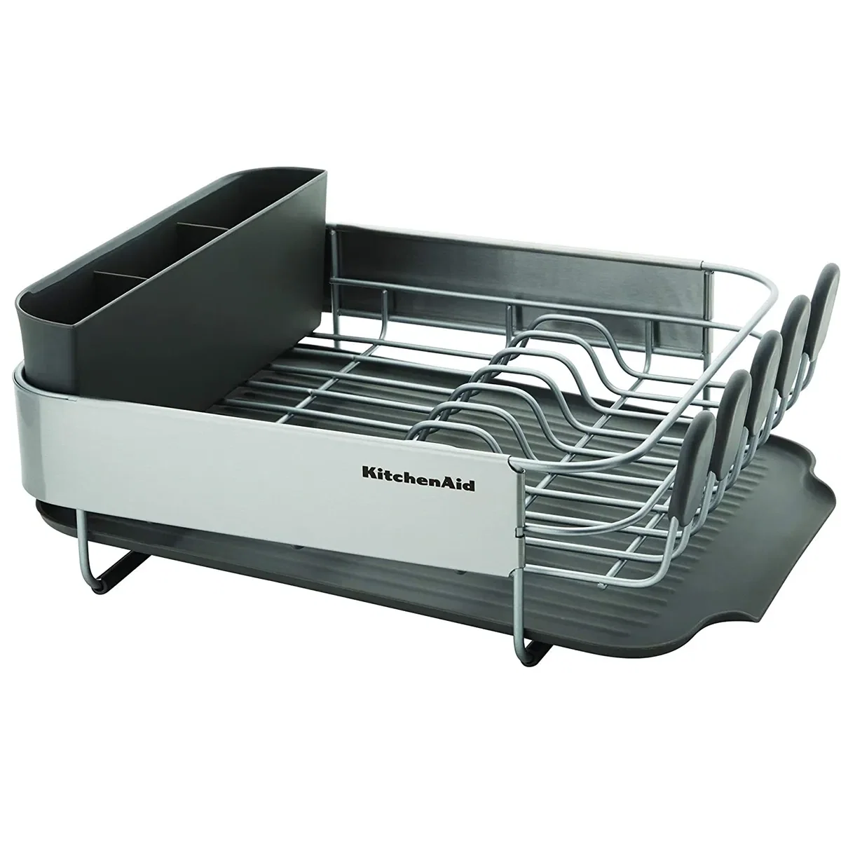 Escorredor de Pratos Compacto em Aço Inox 39x32cm Cinza Kitchenaid — imagem 1