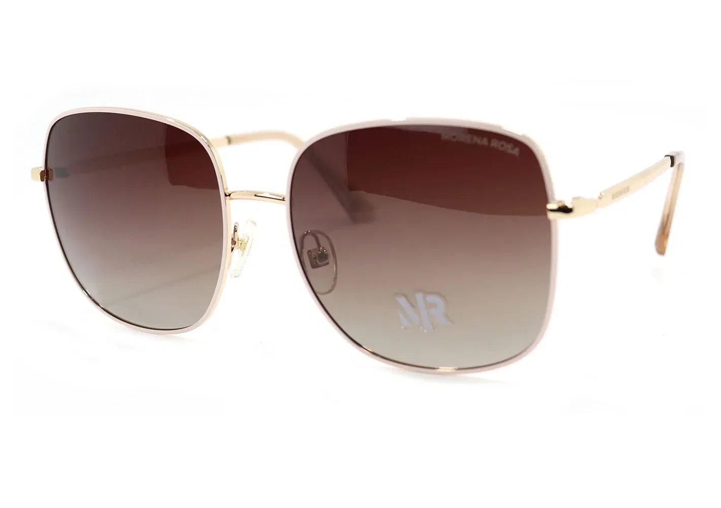Óculos Morena Rosa Quadrado Flexivel Dourado