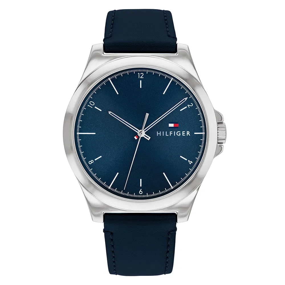 Relógio Tommy Hilfiger Norris Masculino em Couro Azul 1710666