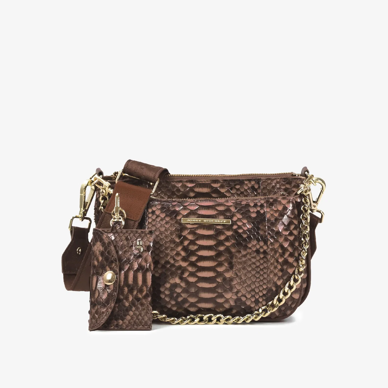 Bolsa Infinita Transversal Nude Quartzo Cobra Python