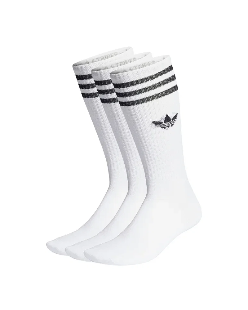 Meia adidas 3 Stripes Cano Alto 3 Pares Unissex