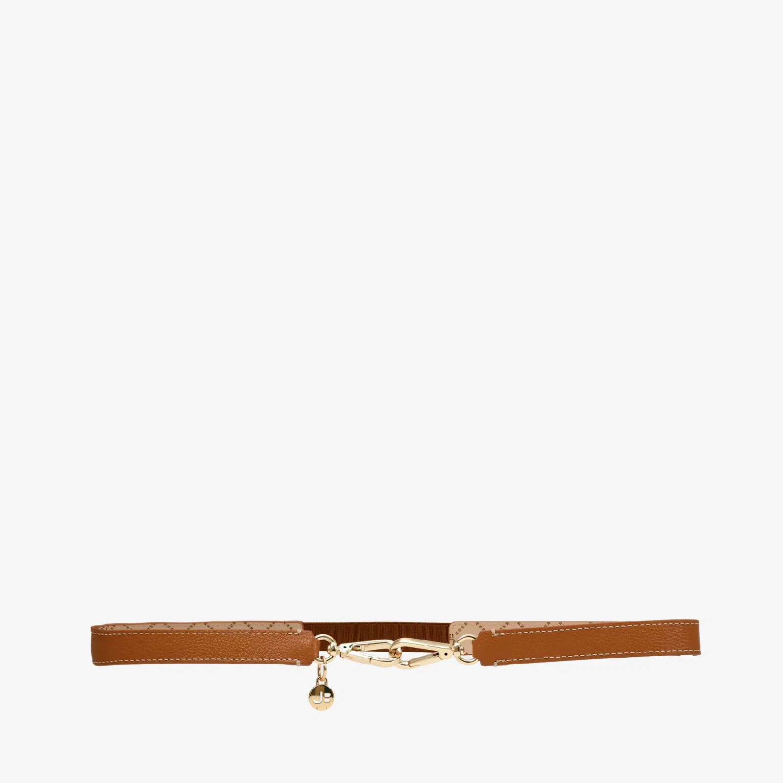 Cinto Caramelo Metal Dourado Couro