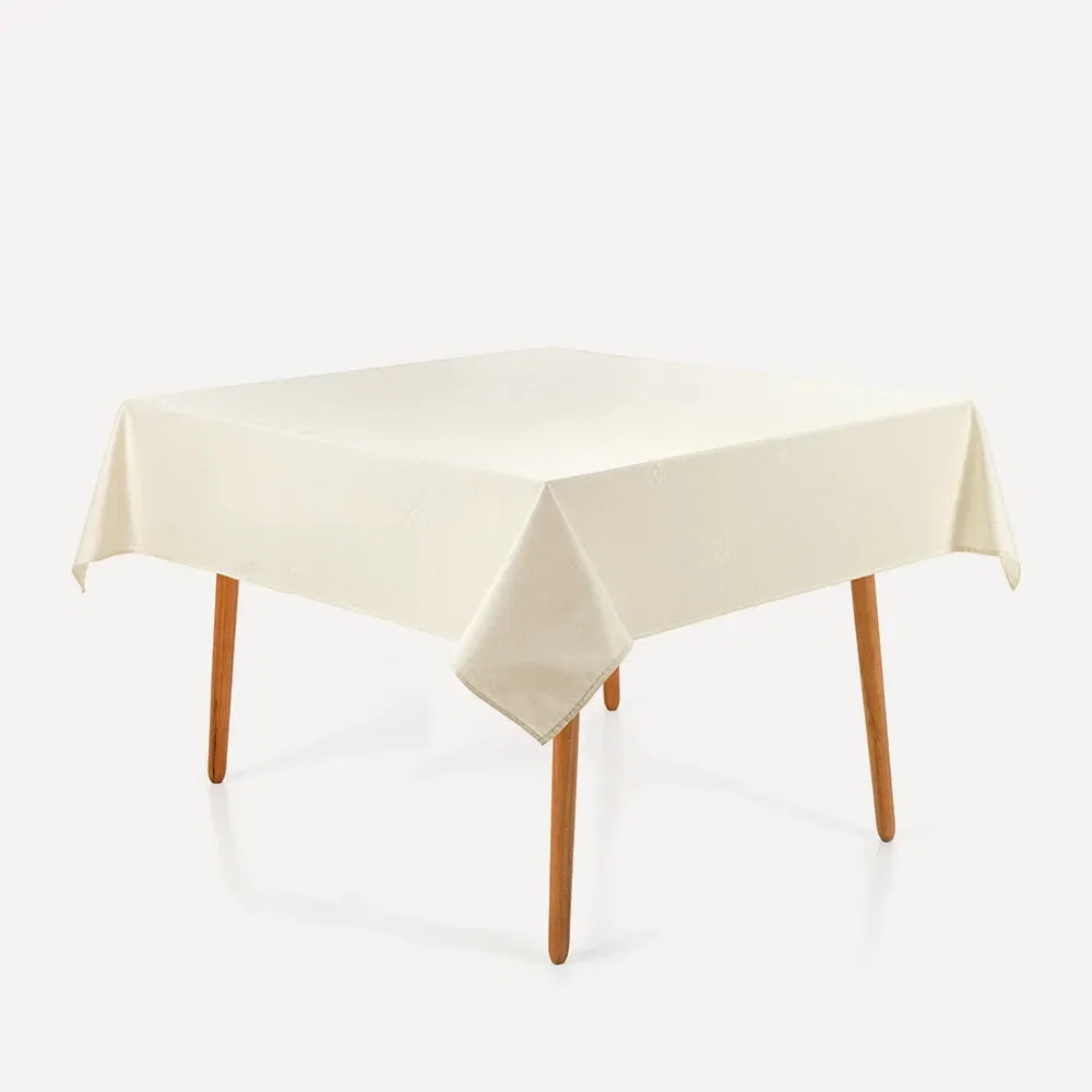 Toalha de Mesa Quadrada Karsten 8 Lugares Celebra Desirée Pérola — imagem 1
