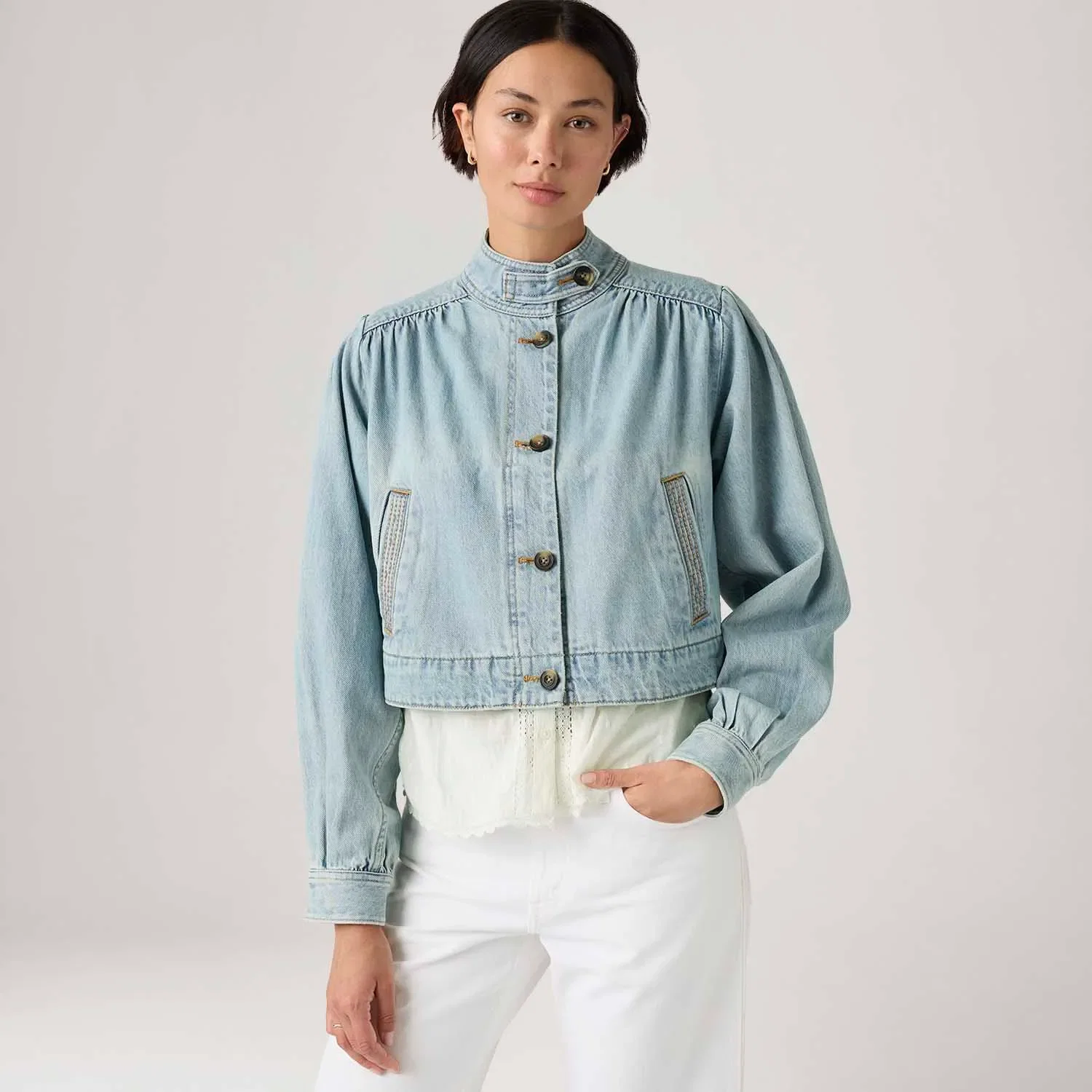Casaco Levi's® Parker Pretty Lavagem Clara — imagem 1