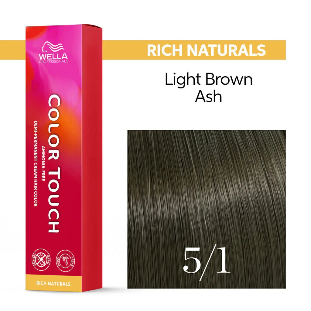 Tonalizante Wella Color Touch 5/1 Castanho Claro Acinzentado