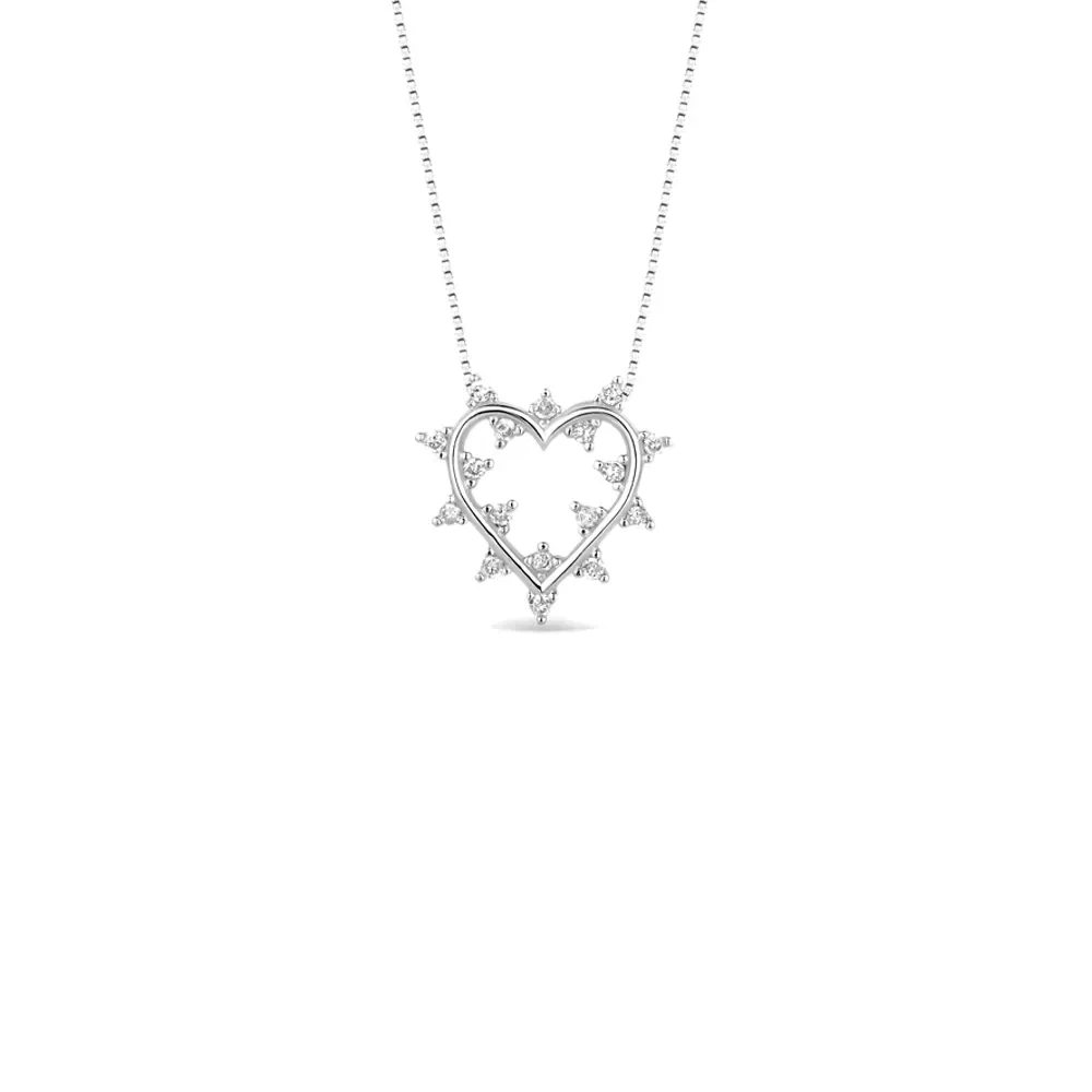 Pingente Love em Ouro Branco 18k com Diamantes, 12mm — imagem 1