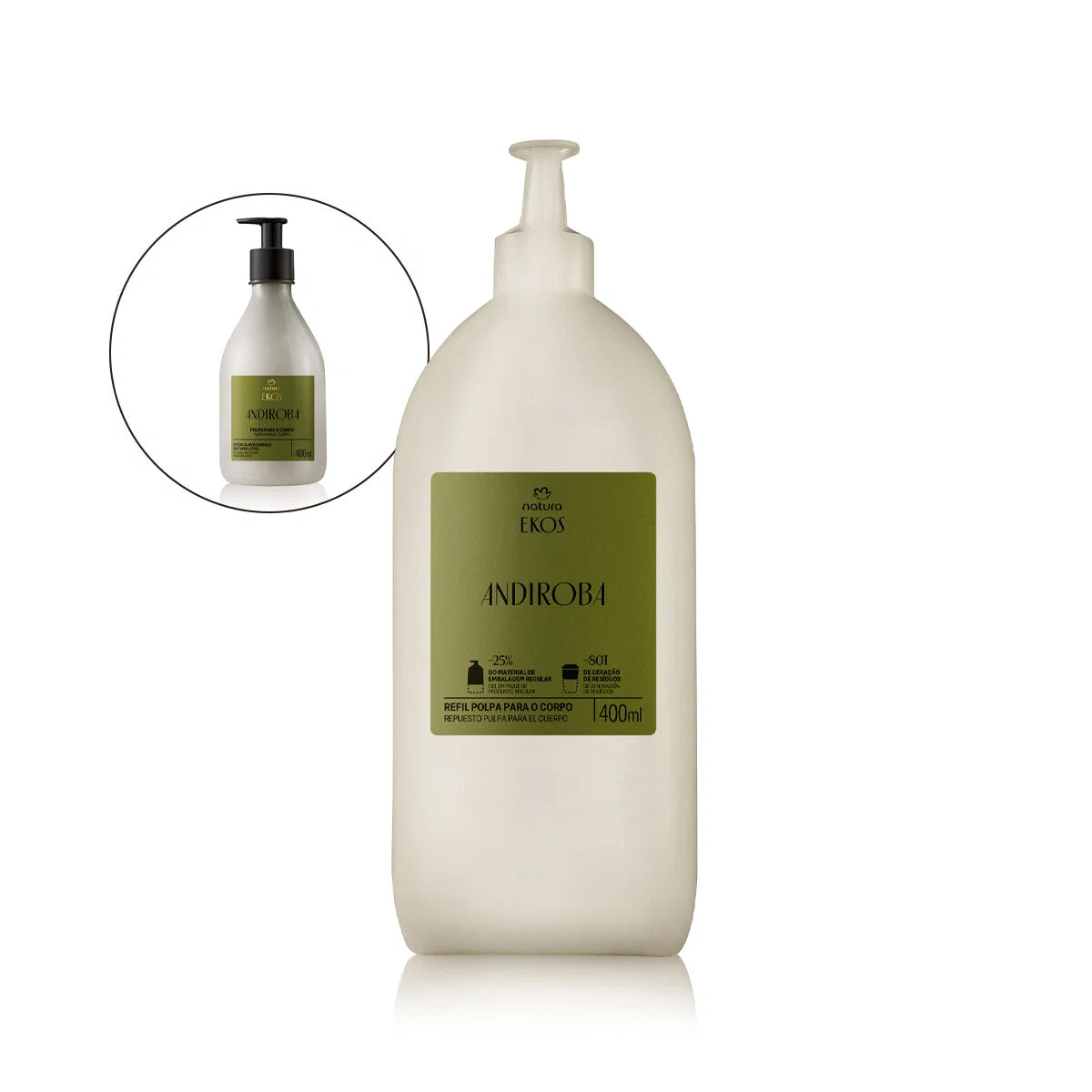 Refil Polpa Desodorante Hidratante para o Corpo Ekos Andiroba 400 ml