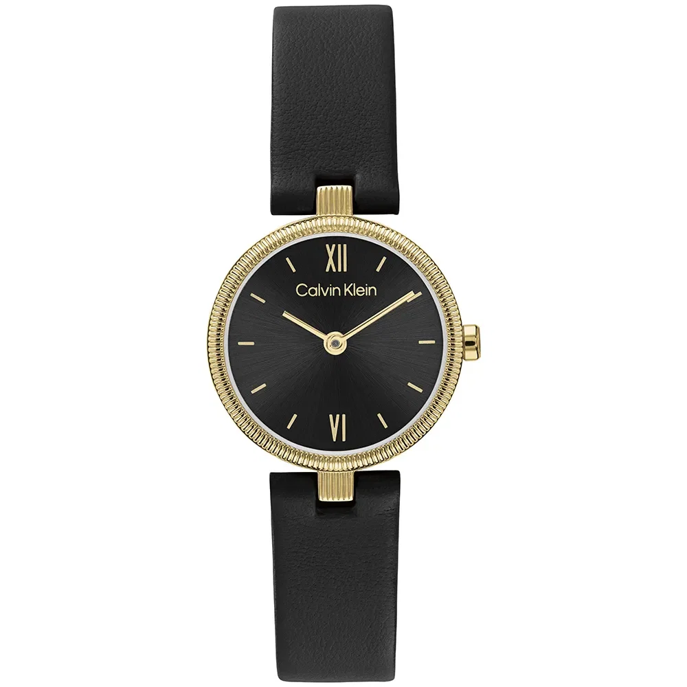 Relógio Calvin Klein Gleam Feminino em Couro Preto 25100230 — imagem 1