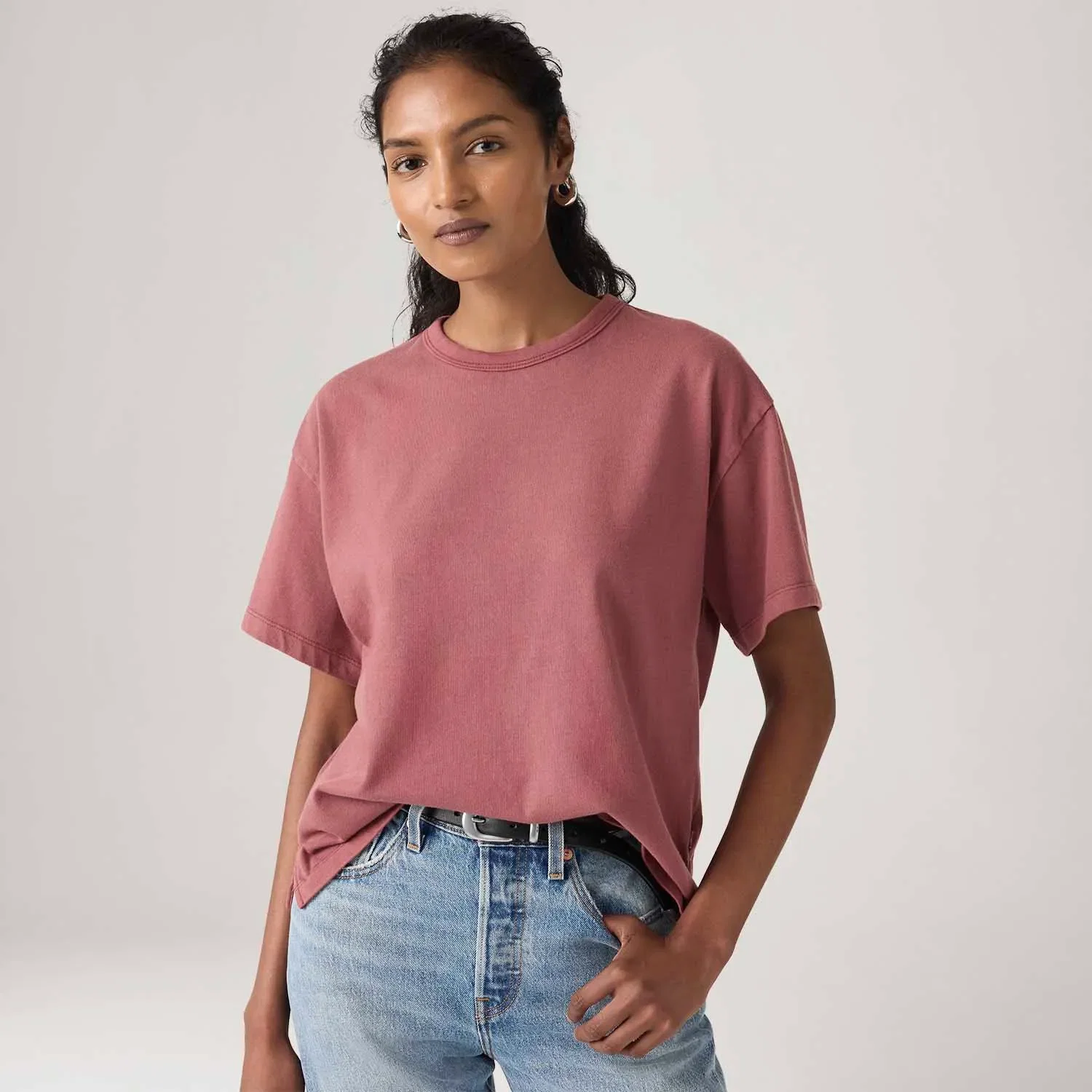 Camiseta Levi's® Vintage Manga Curta Rosa — imagem 1