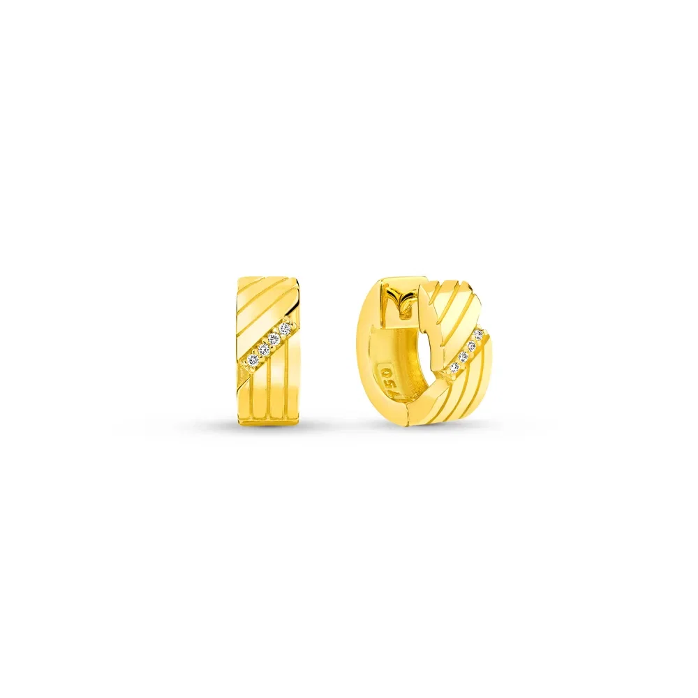 Argola Line em Ouro Amarelo 18k com Diamantes 0,032ct, 11,45mm — imagem 1