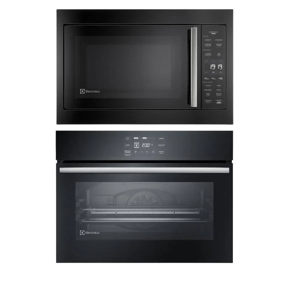 Torre de Cocção com Micro-ondas de Embutir 34L Preto (ME3BP) + Forno de Embutir Elétrico 50L (OE5EA) Electrolux — imagem 1