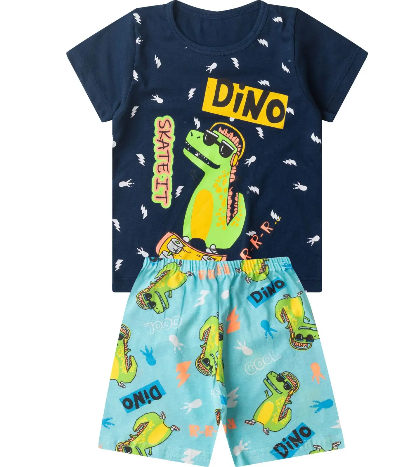 Pijama Infantil Masculino Brilha No Escuro Kappes Azul