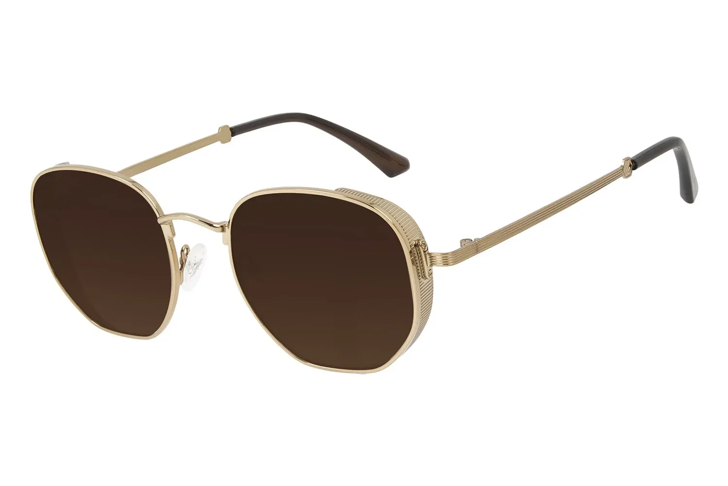 Óculos de Sol Unissex Alok Tech in Style Casual Flap Degradê Marrom — imagem 1