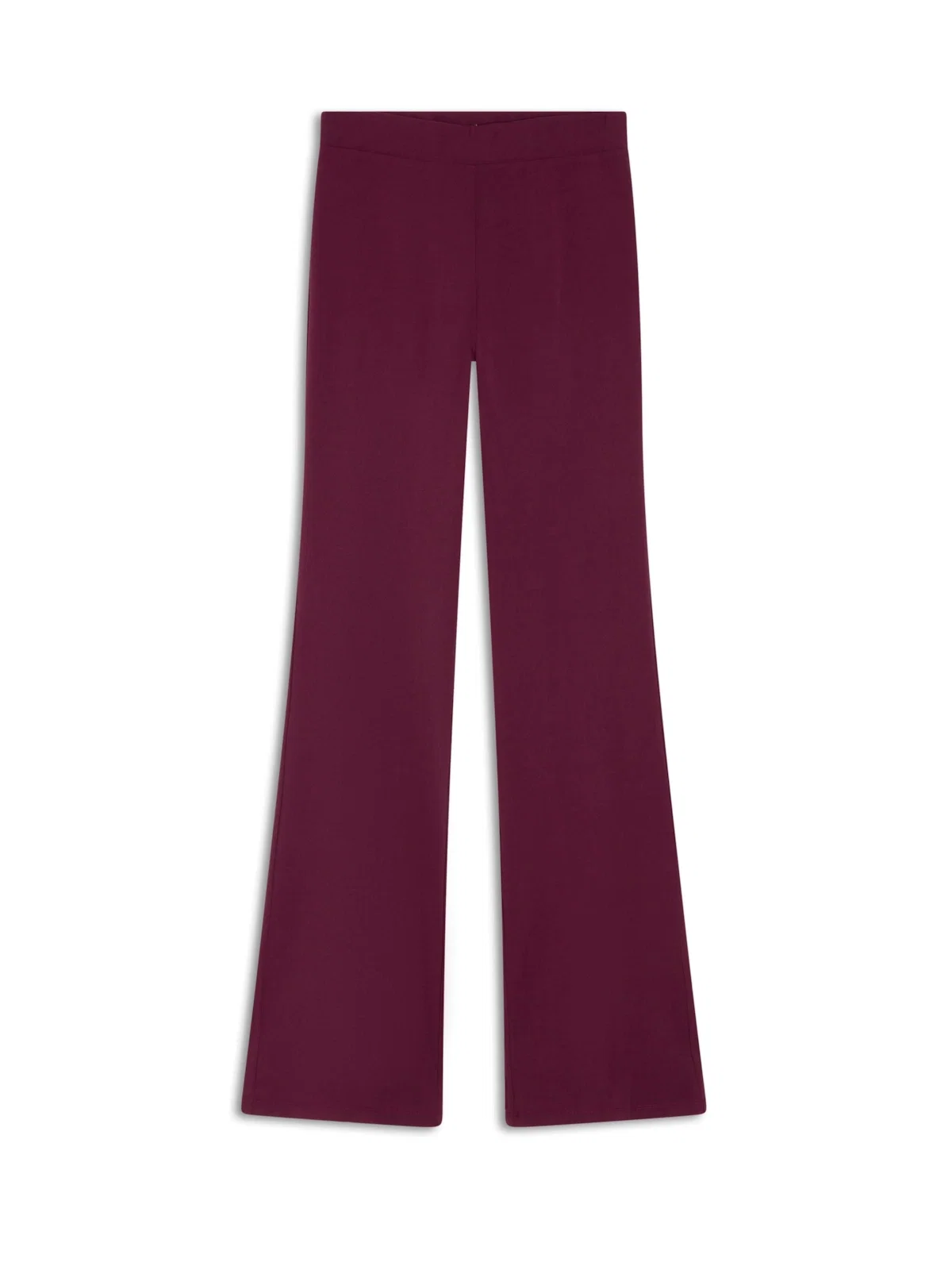 Calça Scuba Crepe Flare Long Bordeaux — imagem 1