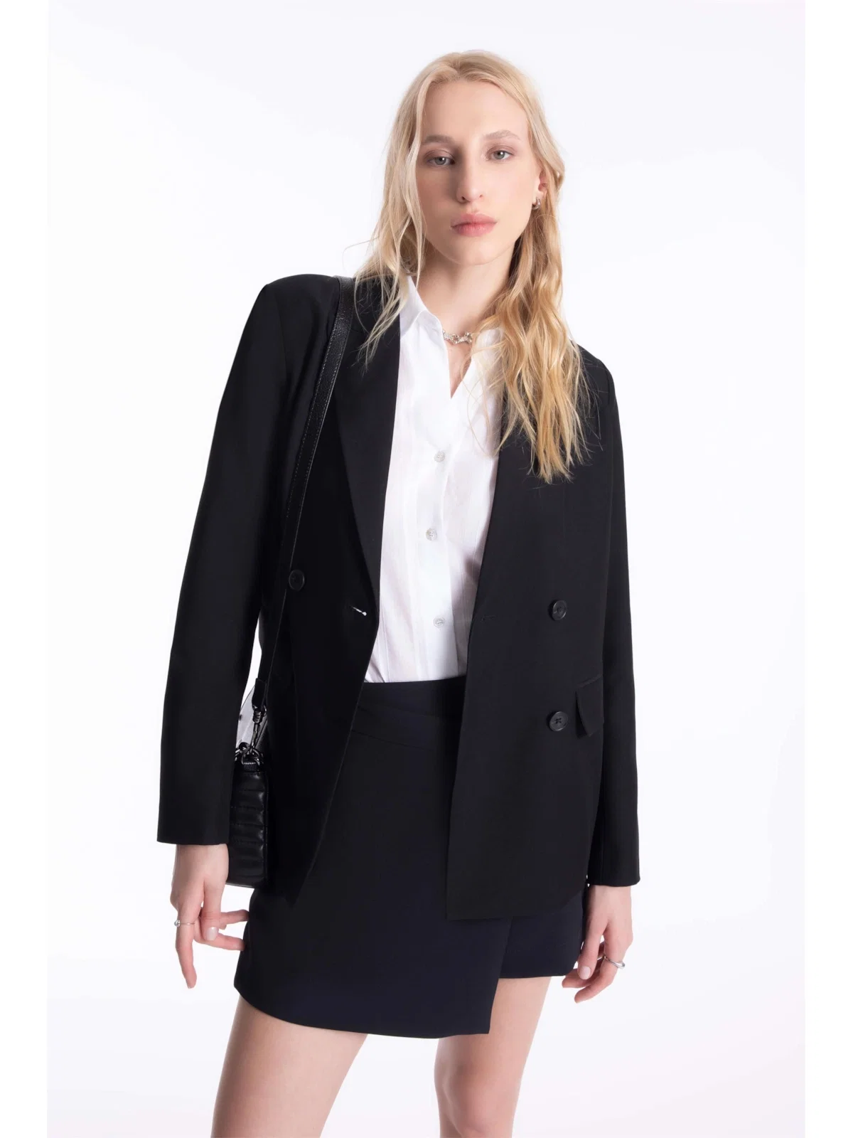 Blazer Double Breasted Ellus Preto